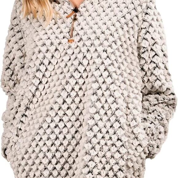 SIMPLY SOUTHERN Sweaters - SIMPLY SOUTHERN Medium Heather Gray Simply Fuzzy Pullover